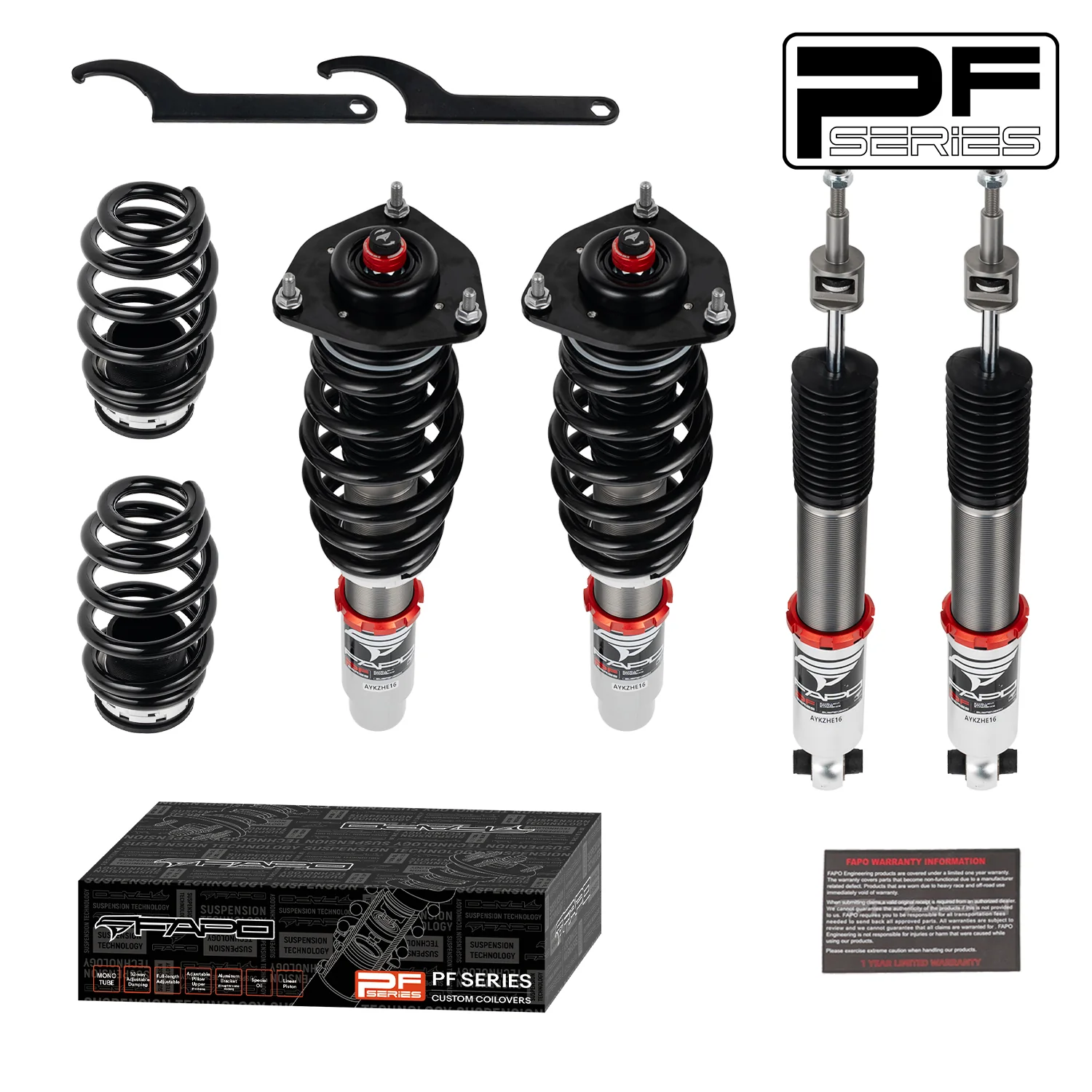 32-stopniowe zawieszenie gwintowane Do Audi A4 5th Gen AWD B9/8W / A5 Cabriolet 2WD F57 / A6 C8/4K / S4 B9/8W / RS5 B9/F5 2016-2024 PF024030