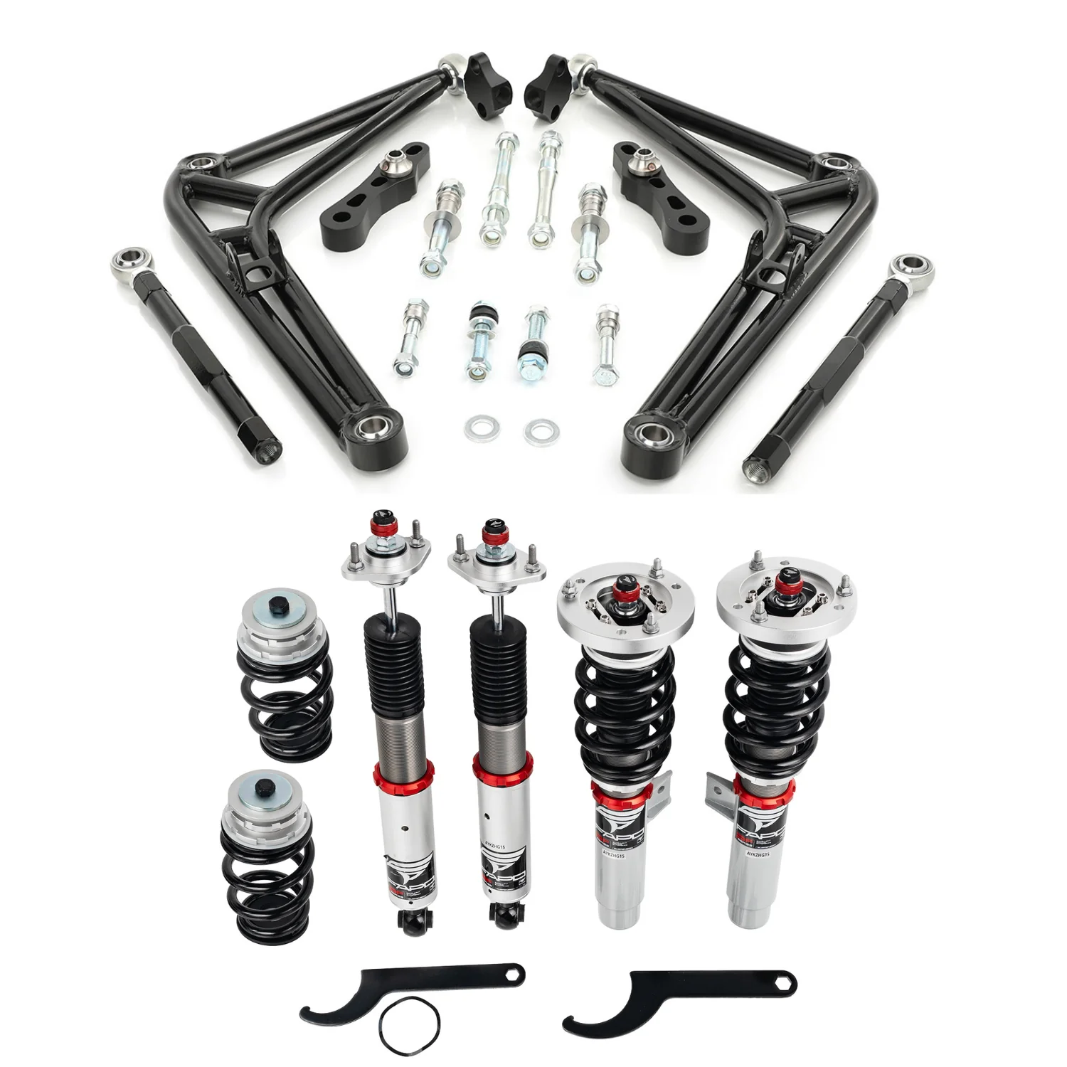 32 level tłumienie zawieszenie gwintowane & Angle Kit Bundle Do BMW E46(Non-M) 1997-2006 PZ006310 + PF006130