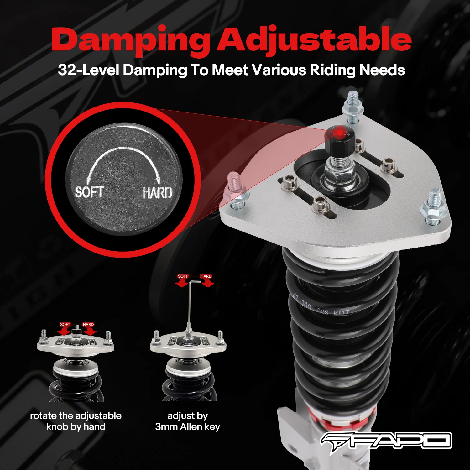 32-stopniowe zawieszenie gwintowane Do Subaru Outback 2nd Gen 2000-2004 /1998-2004 Subaru Legacy 3rd Gen BE/BH/ Baja BT 2003-2006 PF010420 - zdjęcie 5