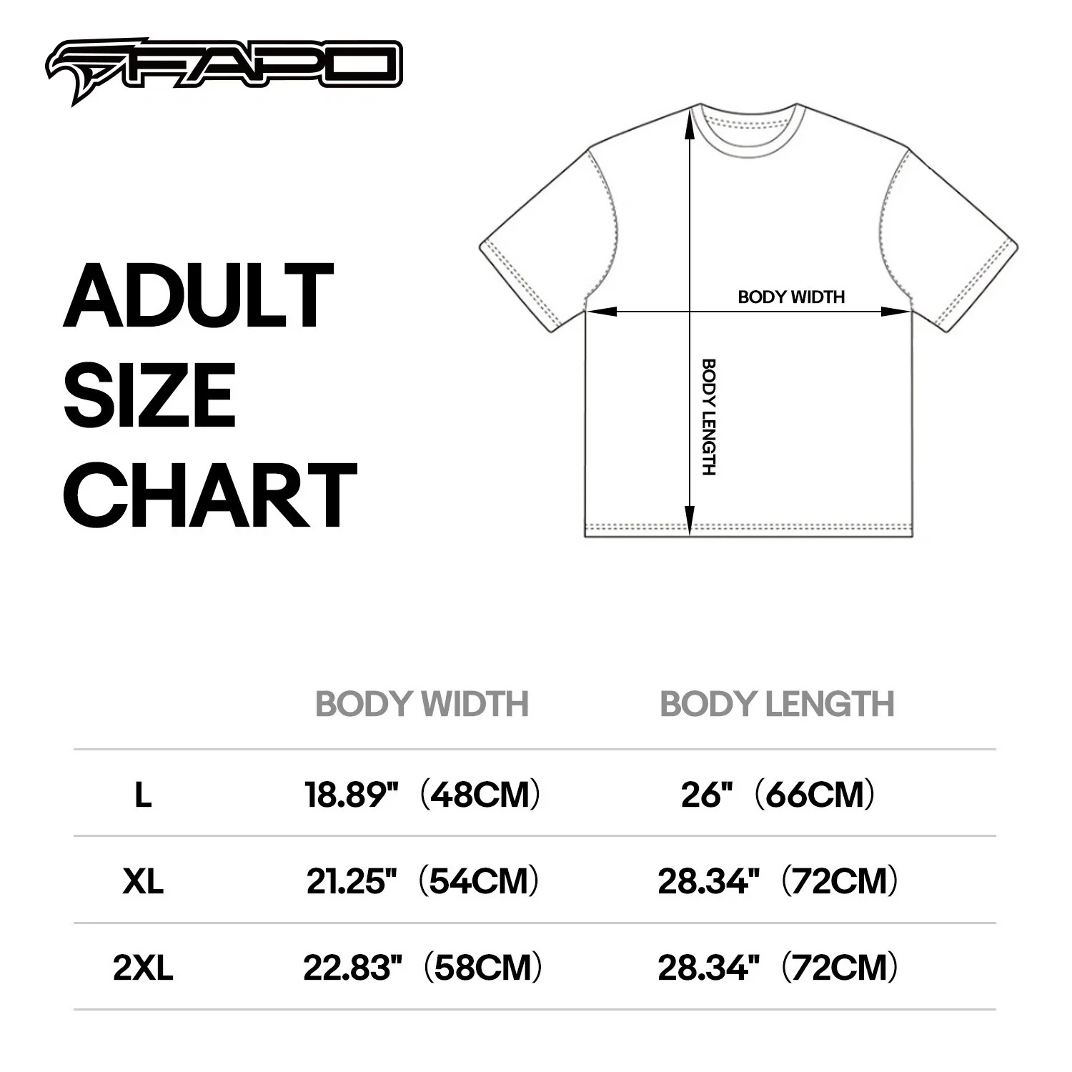 Official FAPO MOTO Adult Black T-Shirt - zdjęcie 2