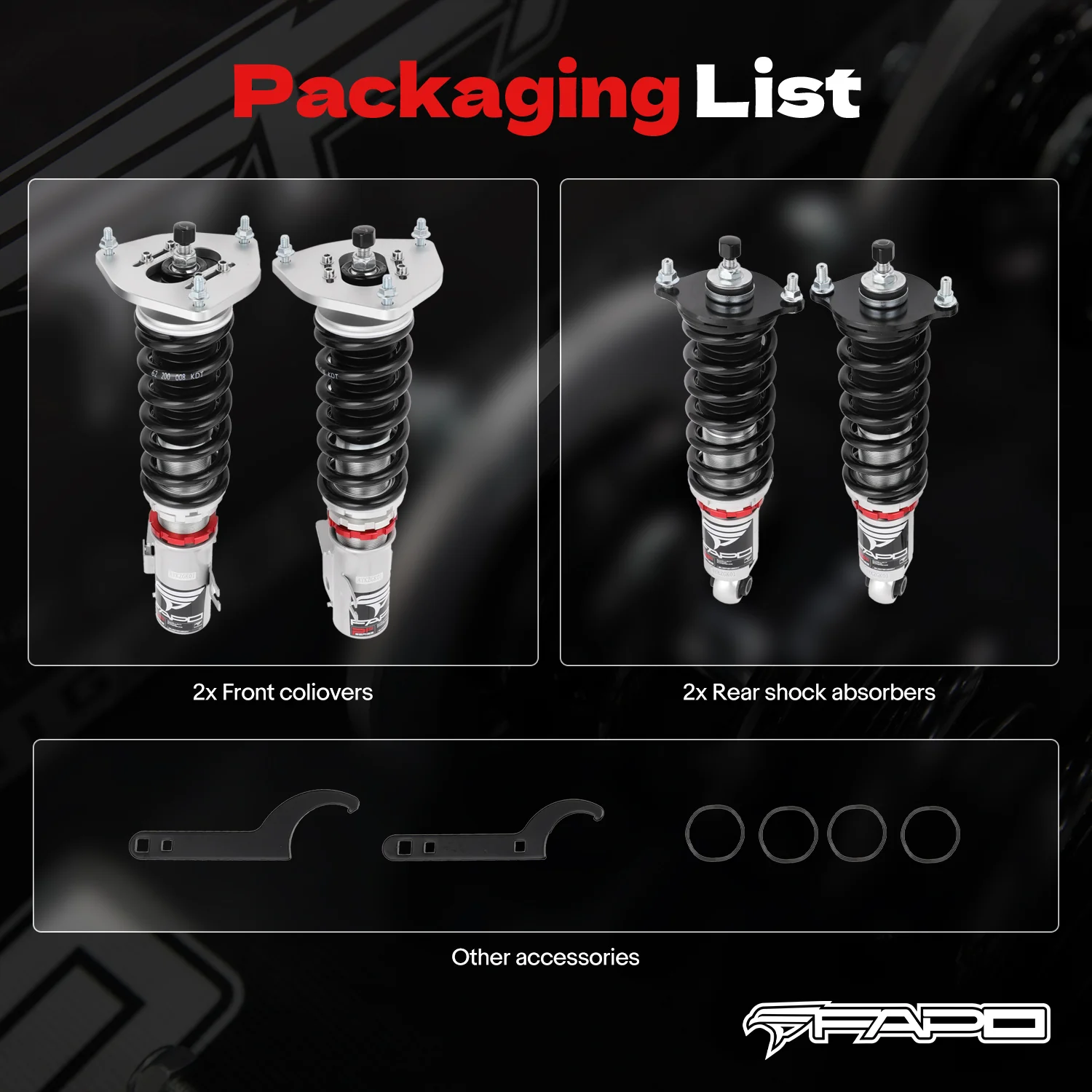 32-stopniowe zawieszenie gwintowane Do Subaru Outback 2nd Gen 2000-2004 /1998-2004 Subaru Legacy 3rd Gen BE/BH/ Baja BT 2003-2006 PF010420 - zdjęcie 11