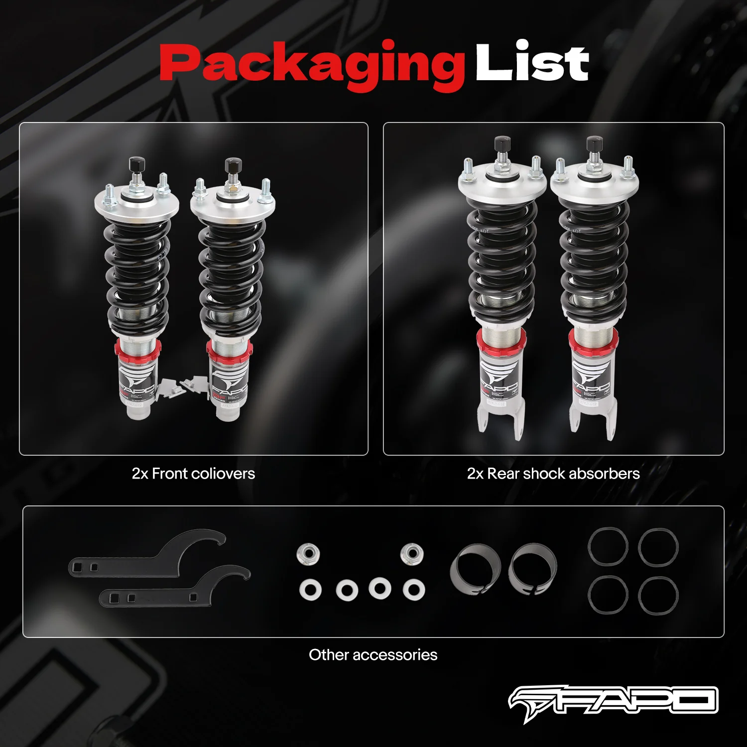32-stopniowe zawieszenie gwintowane Do HONDA CIVIC 1988-2000 INTEGRA 1990-2001 PF002420 - zdjęcie 12