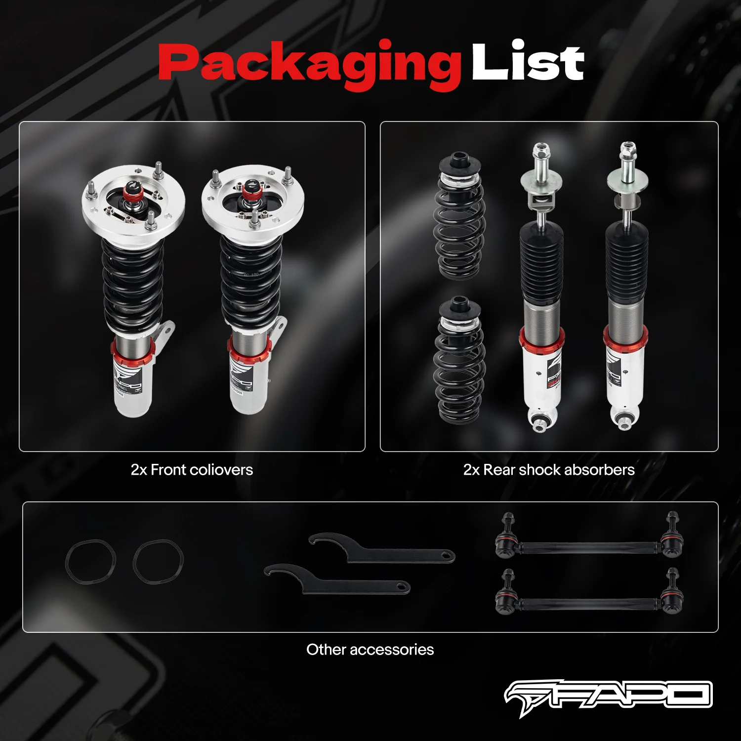32-stopniowe zawieszenie gwintowane Do BMW 1 Series E82 2011 &BMW M3 E90/E92/E93 2007-2013 PF016430 - zdjęcie 11
