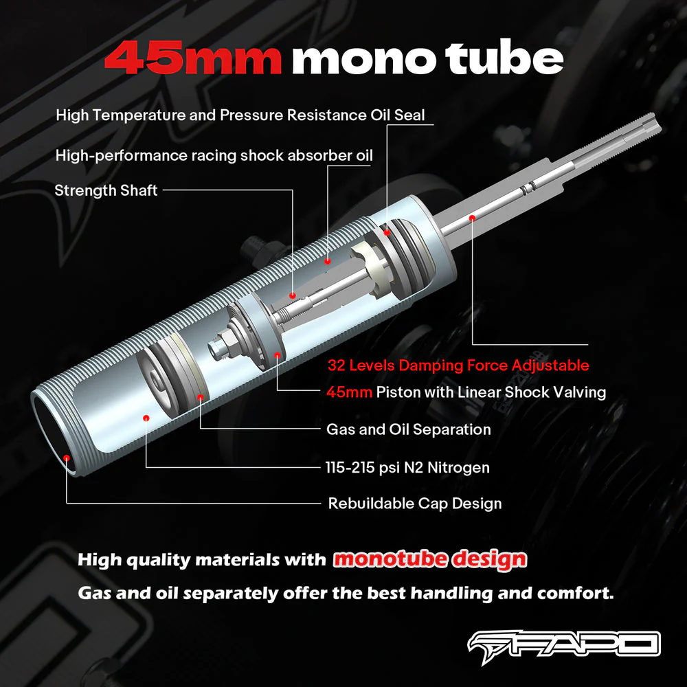 32-Way Adjustable tłumienie Zawieszenie gwintowane do Audi A4 4th Gen FWD B8/8K 2008-2016 & Audi S4 B8/8K 2009-2016 PF014330 - zdjęcie 5