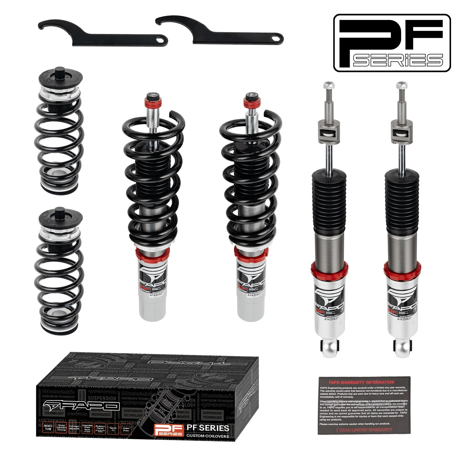 32-Way Adjustable tłumienie Zawieszenie gwintowane do Audi A4 4th Gen FWD B8/8K 2008-2016 & Audi A5/Sportback AWD B8 2007+ PF014330