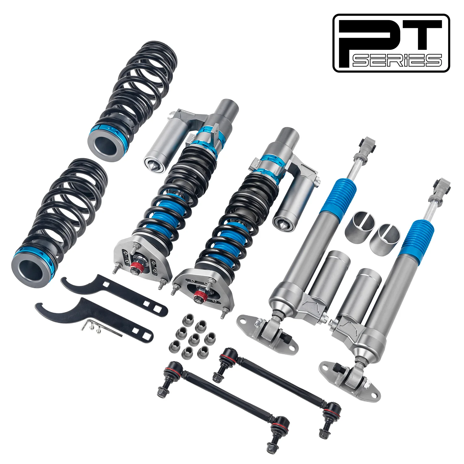 2-way Piggyback Reservoir Zawieszenie gwintowane do VW Golf GTI MK7/A7/MQB 2012-2020 PT004810 - zdjęcie 3
