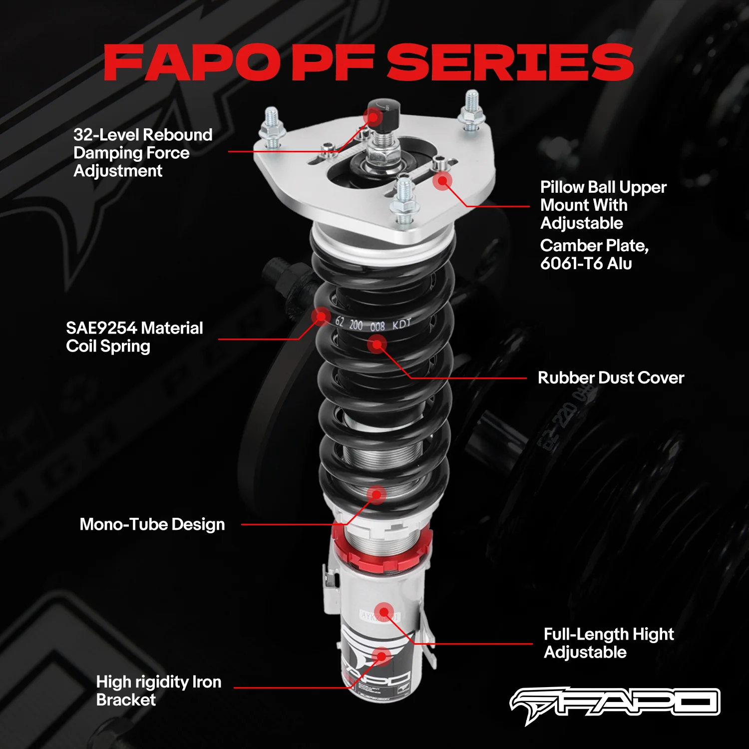32-stopniowe zawieszenie gwintowane Do Subaru Outback 2nd Gen 2000-2004 /1998-2004 Subaru Legacy 3rd Gen BE/BH/ Baja BT 2003-2006 PF010420 - zdjęcie 2