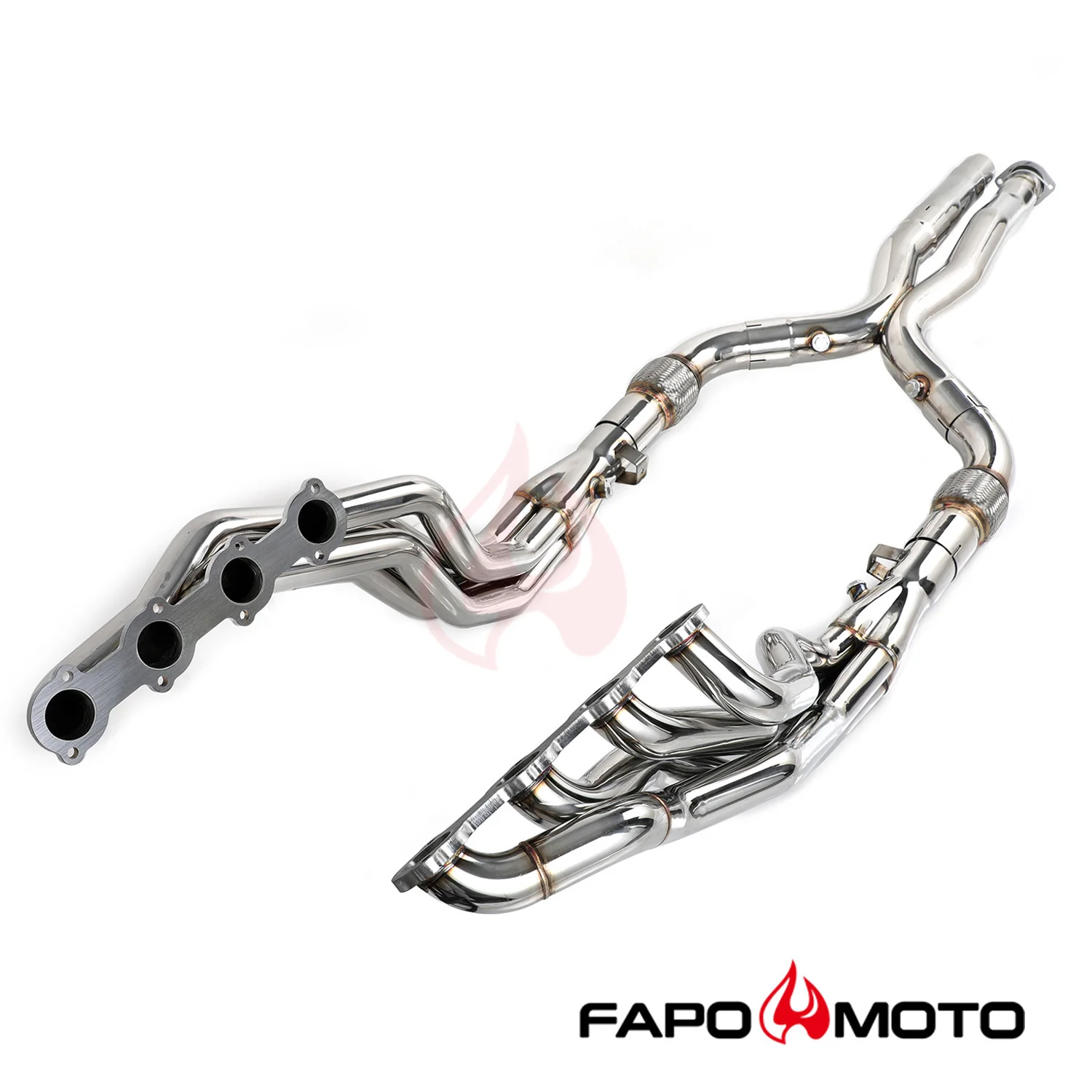 FAPO kolektor wydechowy long tube Manifolds Do 03-06 Mercedes AMG E55 CLS55 M113 X-Pipe FE635110