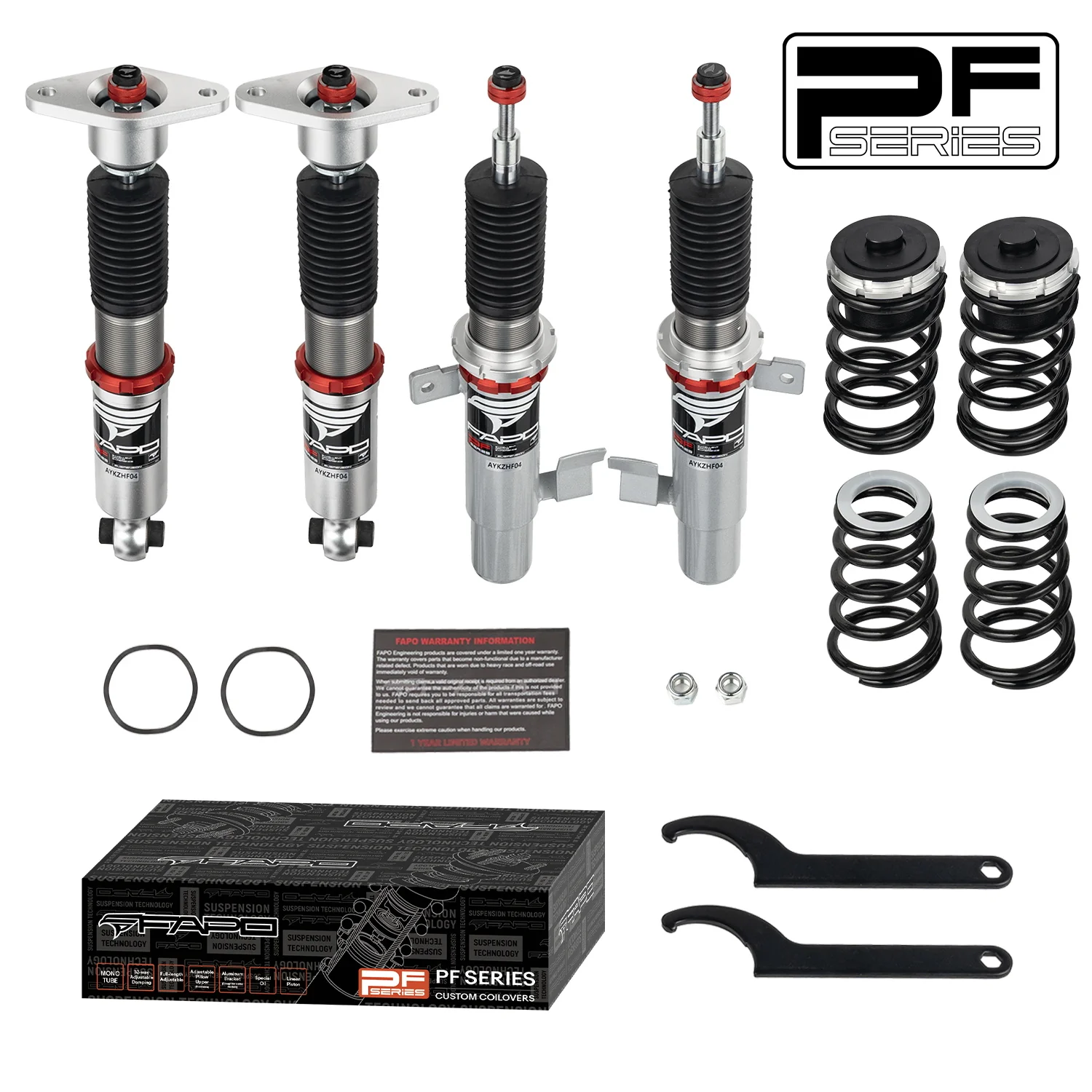 32-Way Adjustable tłumienie Zawieszenie gwintowane do Volvo V60 1st Gen DE 11-18 & Volvo V60 1st Gen DE 2011-2018 PF027230