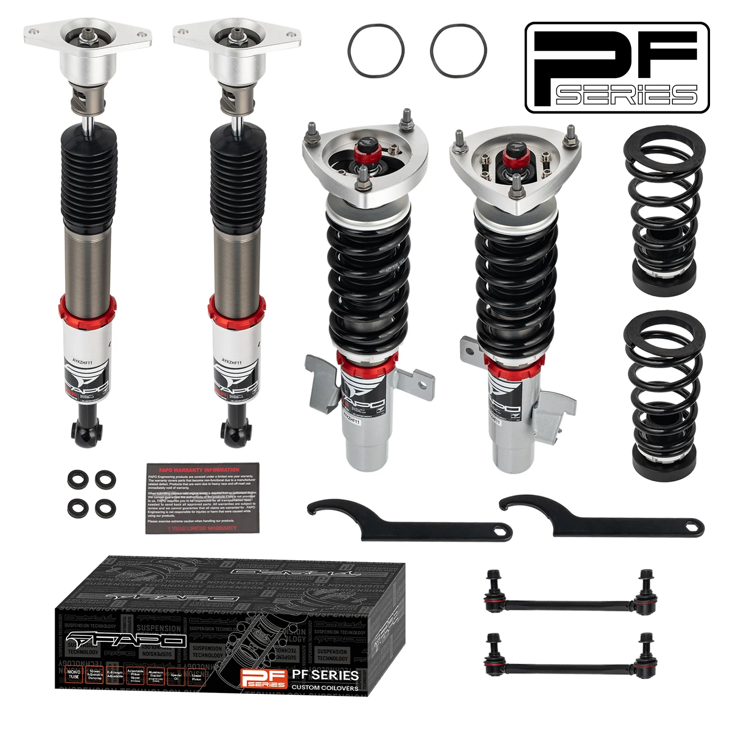 32-stopniowe zawieszenie gwintowane Do Mazda 3 BK 2003-2013 / Mazdaspeed3 2007-2009 / Ford Focus MK2 2005-2014 PF007930