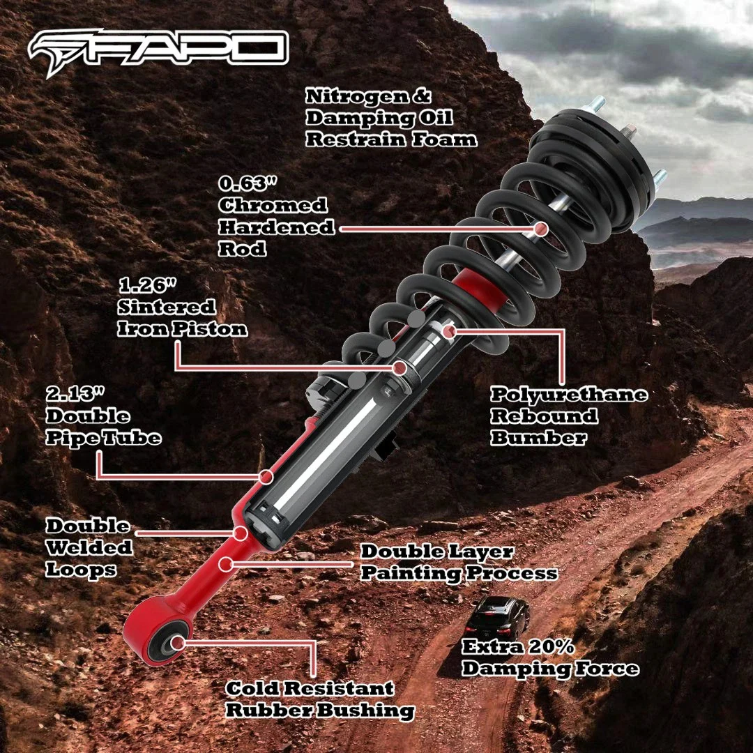 FAPO P1 off-road Full Set 0-2" Lift Struts Do Toyota Hilux 2006-2025 - zdjęcie 3