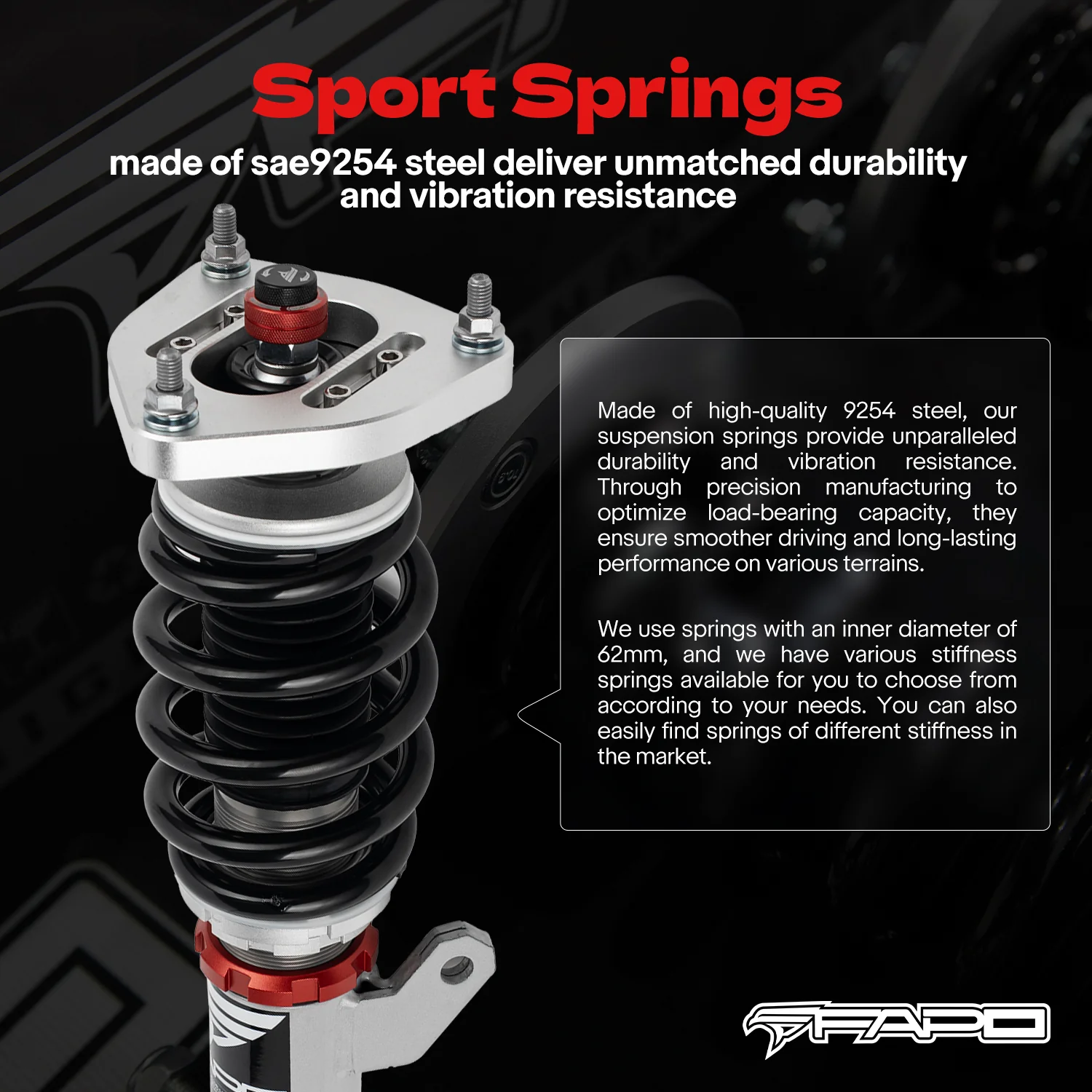 32-Way Adjustable tłumienie Zawieszenie gwintowane do Volkswagen Jetta MK7/A7/MQB 2019+ & Golf GTI MK7/A7/MQB 2012-2020 PF004830 - zdjęcie 8