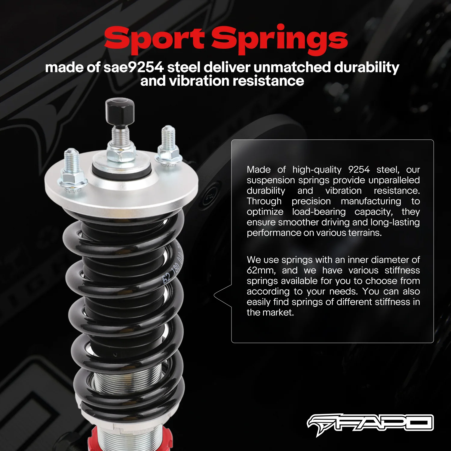 32-stopniowe zawieszenie gwintowane Do HONDA CIVIC 1988-2000 INTEGRA 1990-2001 PF002420 - zdjęcie 7