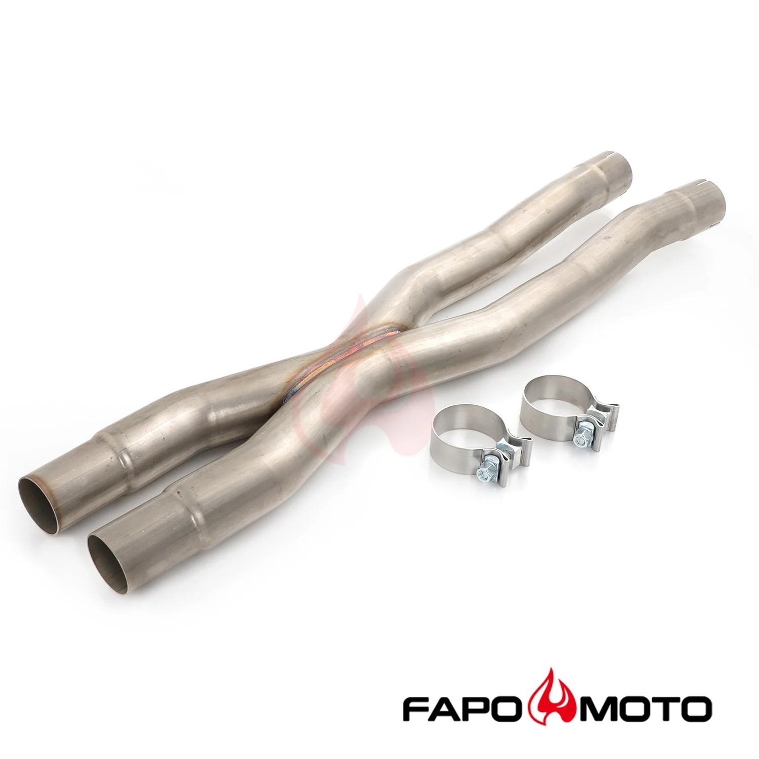 2.5  X-Pipe Mid-Pipe Kompatybilne z Ford Mustang GT 15-18 S550 Resonator Delete 5.0L Coyote V8 FE748010