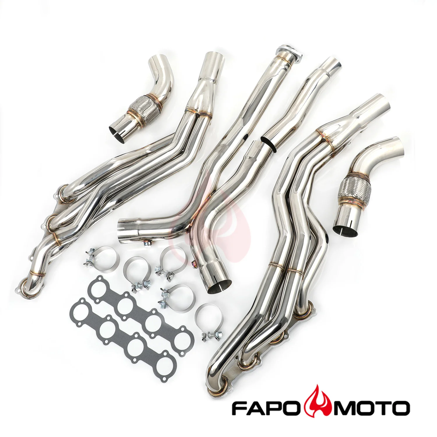 FAPO kolektor wydechowy long tube Manifolds Do 03-06 Mercedes AMG E55 CLS55 M113 X-Pipe FE635110 - zdjęcie 2