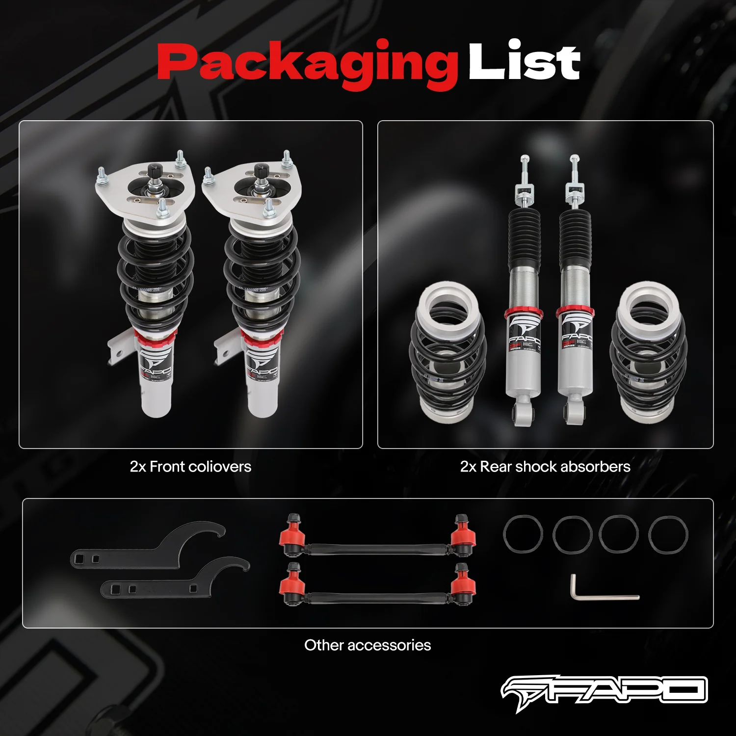 32-stopniowe zawieszenie gwintowane Do Volkswagen Jetta MK5 MK6 FWD 2006-2017 PF004120 - zdjęcie 11