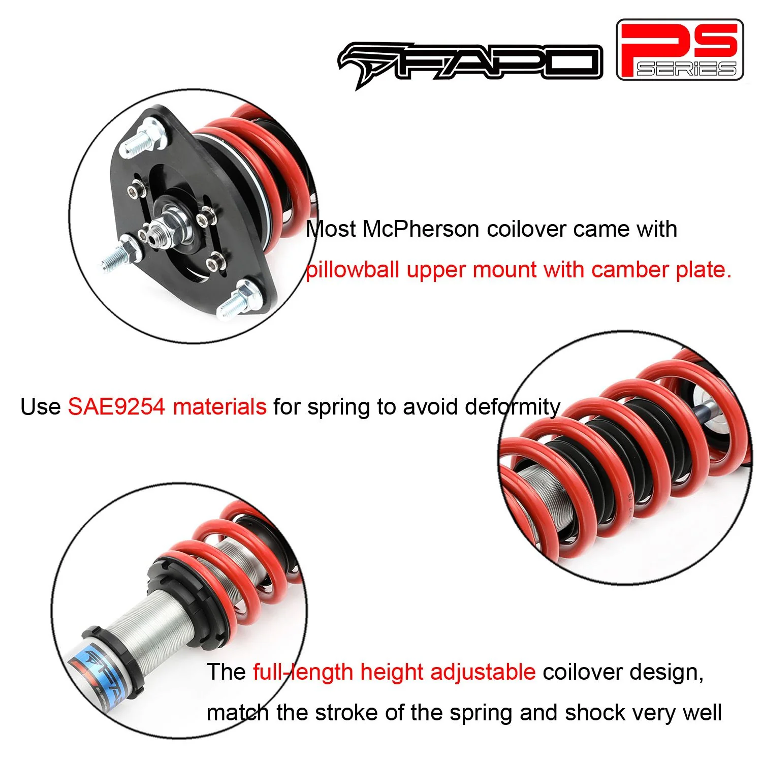 Zawieszenie gwintowane do Volkswagen Jetta MK5 MK6 FWD 2006-2017 PS004110 - zdjęcie 3