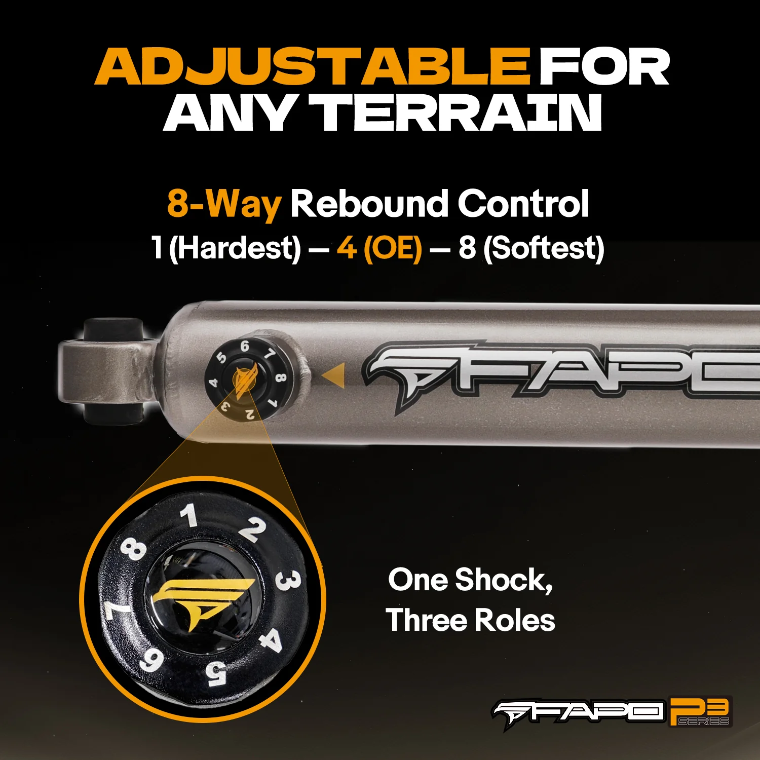 P3 off-road tylny amortyzator Do Toyota Tundar 2007-2021, 4-8 in Lift PA095731 - zdjęcie 4