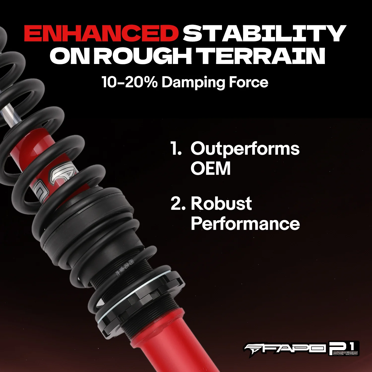 FAPO Front 2.5-3.5 in Lift Struts Do Nissan Frontier 2005-2022 PA192111 - zdjęcie 4