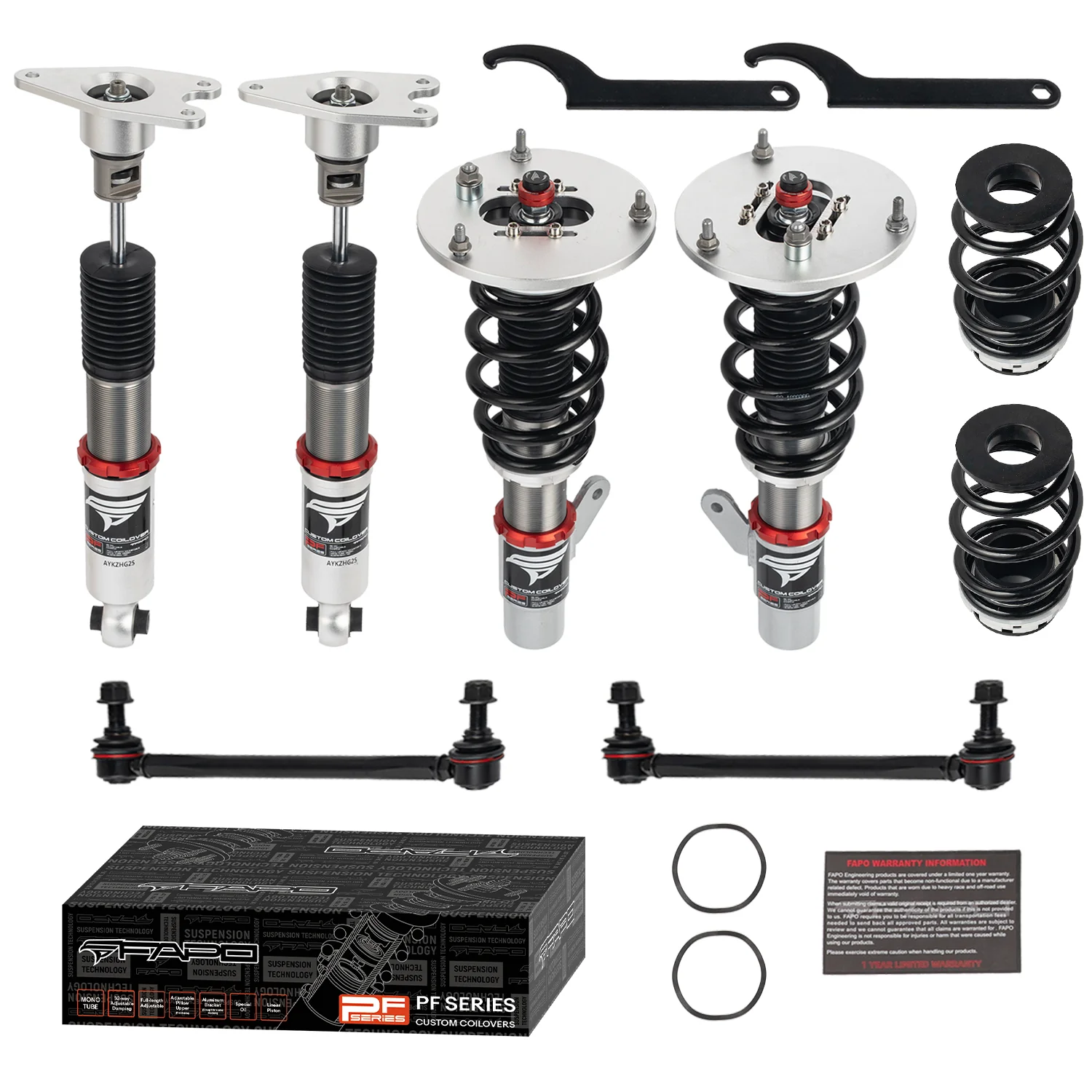 32-stopniowe zawieszenie gwintowane do Mini Cooper 3rd Gen F55/F56/F57 Hatch & Convertible 2014-2024 PF016930