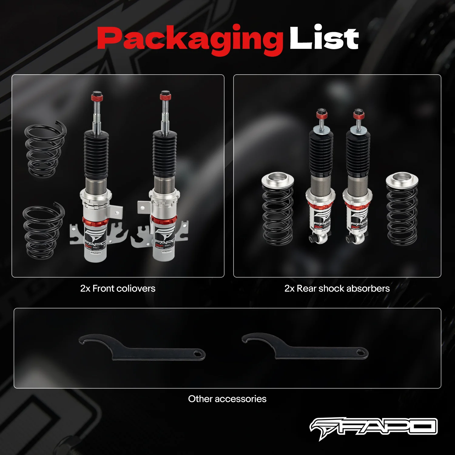 32-stopniowe zawieszenie gwintowane Do Pontiac G8 2008-2009 PF008030 - zdjęcie 10